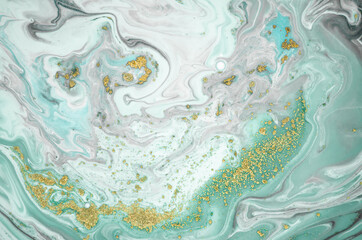 Luxury ART in Eastern style. Marbled paper. Natural Pattern. Abstract artwork. Style incorporates the swirls of marble or the ripples of agate. Beautiful painting.