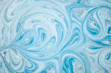 Luxury ART in Eastern style. Marbled paper. Natural Pattern. Abstract artwork. Style incorporates the swirls of marble or the ripples of agate. Beautiful painting. © CARACOLLA