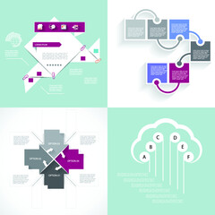 Elements for business data visualization, Modern infographic design, vector set templates