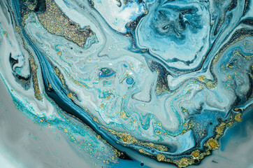 Luxury ART in Eastern style. Marbled paper. Natural Pattern. Abstract artwork. Style incorporates the swirls of marble or the ripples of agate. Beautiful painting.