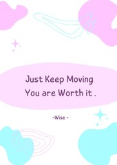 Fototapeta na wymiar Pink And white motivational life quote