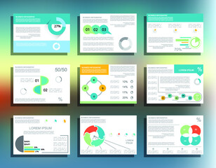 Elements for business data visualization, Modern infographic design, vector set templates