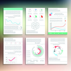 Elements for business data visualization, Modern infographic design, vector set templates