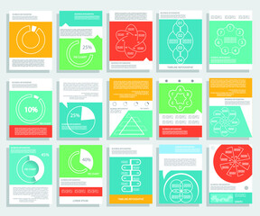 Fototapeta na wymiar Elements for business data visualization, Modern infographic design, vector set templates