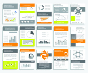 Naklejka na ściany i meble Elements for business data visualization, Modern infographic design, vector set templates