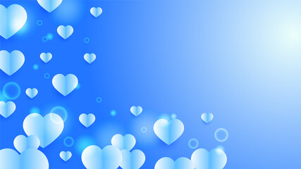Lovely Glow Blue Papercut style design background