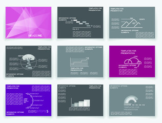 Elements for business data visualization, Modern infographic design, vector set templates