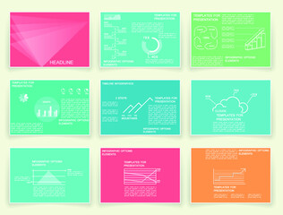 Elements for business data visualization, Modern infographic design, vector set templates