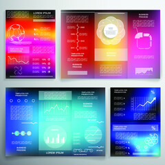 Elements for business data visualization, Modern infographic design, vector set templates