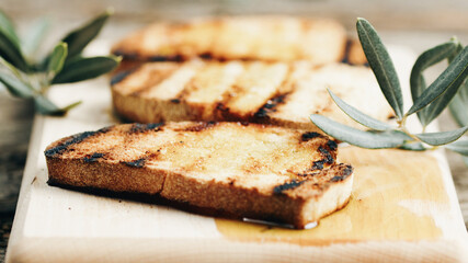 Bread with extra virgin olive Oil