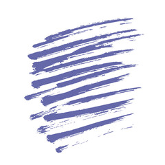 horizontal strokes with a gouache brush of a lilac color very peri on a white background. color of the year 2022
