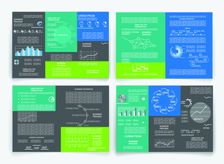 Elements for business data visualization, Modern infographic design, vector set templates