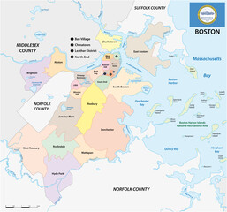 Boston, Massachusetts, United States, neighborhood map