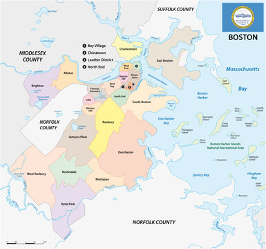 Boston, Massachusetts, United States, Neighborhood Map