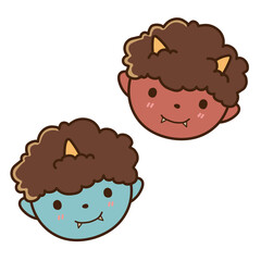 子供の鬼の顔セット