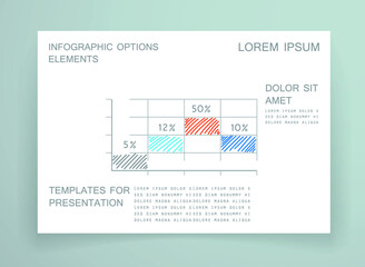 Elements for business data visualization, Modern infographic design, vector set templates