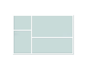 Templates collage four frames isolated on a white background