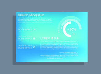 Obraz premium Elements for business data visualization, Modern infographic design, vector set templates