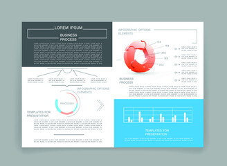 Elements for business data visualization, Modern infographic design, vector set templates