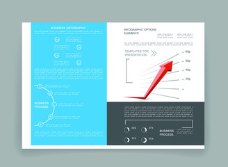 Elements for business data visualization, Modern infographic design, vector set templates