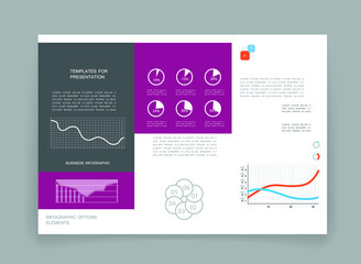 Elements for business data visualization, Modern infographic design, vector set templates