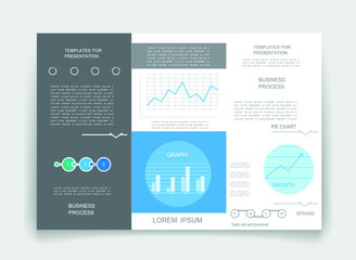 Elements for business data visualization, Modern infographic design, vector set templates