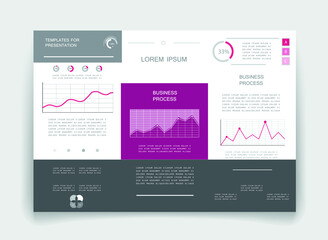 Elements for business data visualization, Modern infographic design, vector set templates