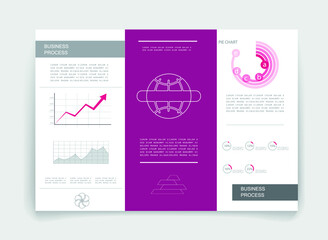 Fototapeta premium Elements for business data visualization, Modern infographic design, vector set templates