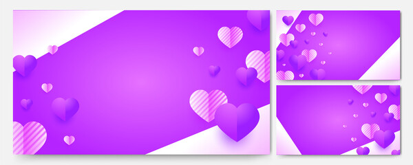 Lovely gradient white Purple Papercut style design background