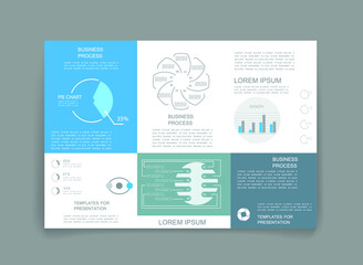 Elements for business data visualization, Modern infographic design, vector set templates