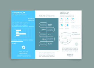 Elements for business data visualization, Modern infographic design, vector set templates