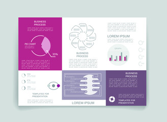 Elements for business data visualization, Modern infographic design, vector set templates