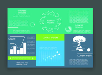 Elements for business data visualization, Modern infographic design, vector set templates