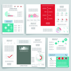 Elements for business data visualization, Modern infographic design, vector set templates