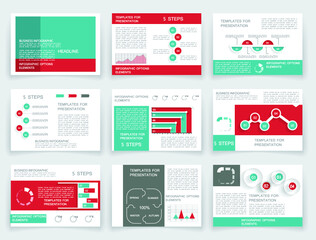 Elements for business data visualization, Modern infographic design, vector set templates