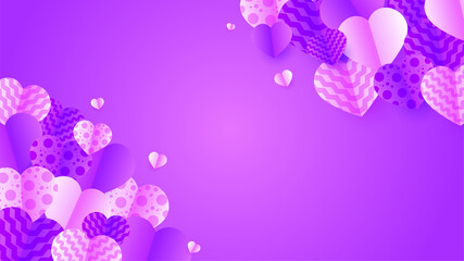 Lovely Purple Papercut style design background