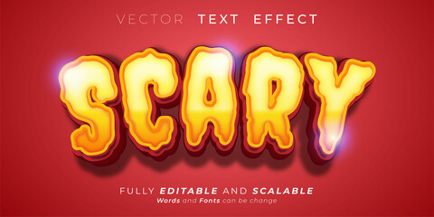 Editable text effect - Scary text style concept