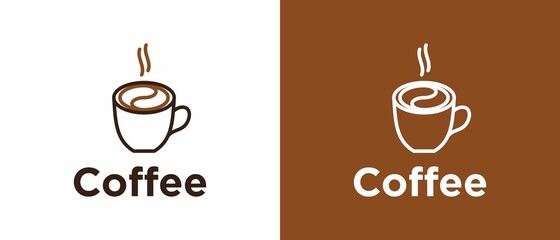 Cup mug coffee beverage tea chocolate logo design