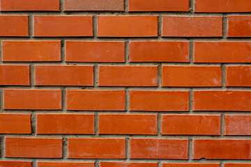 Architecture. Home design. Red brick wall background. Red brick wall background texture with high resolution details. Red brick background widescreen. The design of the office.
