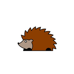 Modern line figure hedgehog.