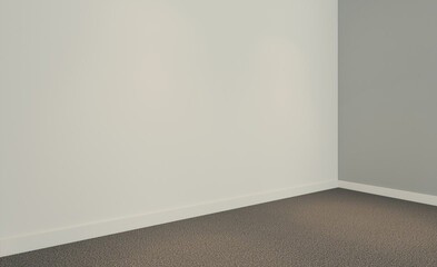 Blank office interior.  Mockup.  3D rendering.