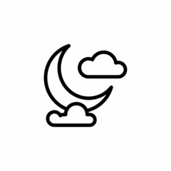 Moon Crescent icon in vector. Logotype