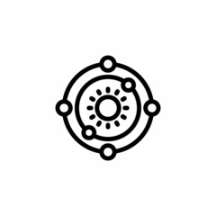 Planetary System icon in vector. Logotype