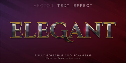 Editable text effect Elegant text style concept