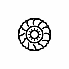 Space Car Wheel icon in vector. Logotype