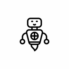 Robot icon in vector. Logotype