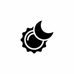 Solar Eclipse icon in vector. Logotype