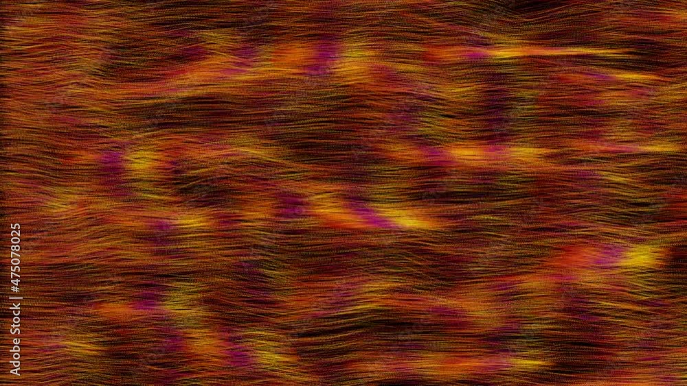 Poster abstract brown yellow colorful wavy thread lines texture background seamless loop animation
