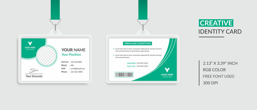 Creative Office Id Card Template Design Layout