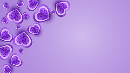 Sweet purple Papercut style design background